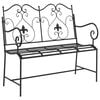 vidaXL Tuinbank Zwart 104 x 54 x 93 cm Staal