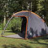 vidaXL Huisje Tent met dak Grijs en Oranje 370 x 230 x 185 cm taft