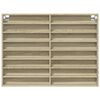vidaXL Vitrinekast 100x8,5x75 cm bewerkt hout sonoma eikenkleurig