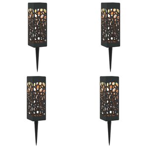 vidaXL Buitenzonne-lampen met grondpin 4 pcs Warmwit 29 cm PP