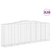 vidaXL Schanskorven 20 st gewelfd 400x50x140/160 cm ijzer