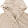 vidaXL Badjas Hoodie Beige s Flanel