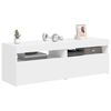 vidaXL Tv-meubelen 2 st met LED-verlichting 60x35x40 cm wit