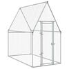 vidaXL Kippenhok 200x100x190 cm gegalvaniseerd staal zilverkleurig