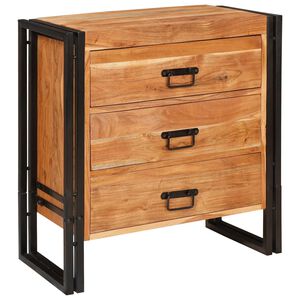 vidaXL Dressoir met lade Bruin 66 x 33 x 70 cm Massief Acaciahout