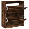 vidaXL Schoenenkast 80x34x96,5 cm bewerkt hout gerookt eikenkleurig
