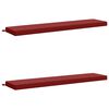 vidaXL Bank Kussens SOEST 2 st 100% Polyester Wijnrood 200 x 40 x 8 cm