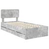 vidaXL Bedframe met lade Beton Grijs 75 x 190 cm Geconstrueerd hout