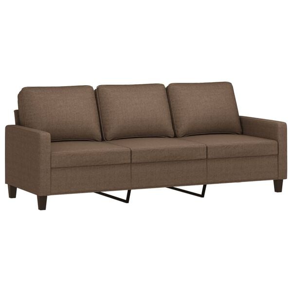 vidaXL 2-delige Loungeset met kussens stof bruin