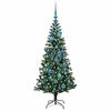 vidaXL Kunstmatig Voorverlicht Kerstboom Groen 150 cm PVC en Metaal