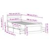 vidaXL Bedframe met hoofdbord zonder matras grenenhout wit 75x190 cm