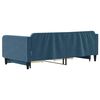vidaXL Slaapbank met onderschuifbed en lades 100x200 cm fluweel blauw