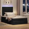 vidaXL Ottoman bed met matrassen en LED's 120x190cm fluweel zwart