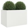 vidaXL Plantenbak 62x40x39 cm staal wit