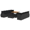 vidaXL Tuin Sofa Set 11 st Zwart poly rattan