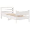 vidaXL Bedframe met hoofdbord massief grenenhout wit 90x190 cm