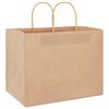 vidaXL Papieren zakken 250 st met hengsels 32x22x24 cm bruin