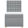 vidaXL Boxspring met matras stof lichtgrijs 90x200 cm