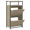 vidaXL Schoenenkast 60x34x112 cm bewerkt hout sonoma eikenkleurig