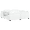vidaXL Bedframe met matras Wit 200 x 200 cm Stof
