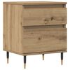 vidaXL Nachtkastje 40x35x50 cm bewerkt hout artisanaal eikenkleur