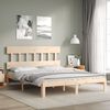 vidaXL Bedframe met hoofdbord massief hout