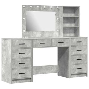 vidaXL Plafondtafel 3 st Beton Grijs 78,5 x 41 x 135 cm Bewerkt hout
