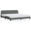 vidaXL Bedframe "Dover" stof donkergrijs 193x203 cm
