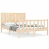 vidaXL Bedframe met hoofdbord massief hout