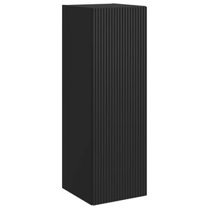 vidaXL Wand Gemonteerde Badkamerkast Zwart 33 x 34,5 x 100 cm