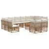 vidaXL Buiten bankenset 13 pcs Natuurlijk en Cr&egrave;me Wit Polyester