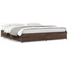 vidaXL Bedframe bewerkt hout metaal bruin eikenkleur 200x200 cm