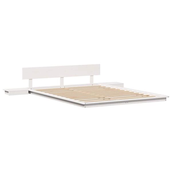 vidaXL Bedframe Wit 150 x 200 cm Hout