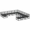 vidaXL Tuin Sofa Set 12 pcs Zwart Aluminium
