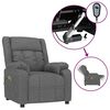 vidaXL Massagestoel elektrisch stof donkergrijs