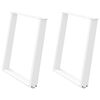 vidaXL Eettafelpoten 2 st U-vormig 80x(72-73) cm staal wit