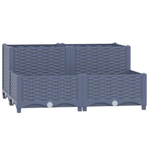 vidaXL Plantenbak verhoogd 80x80x38 cm polypropyleen
