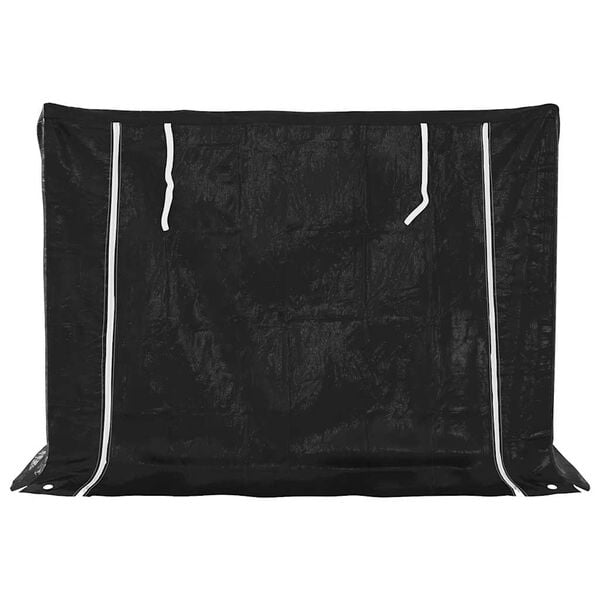 vidaXL Haardhoutrek met regenhoes 151x80,5x110,5 cm staal