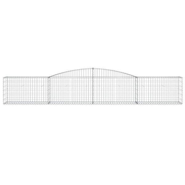 vidaXL Schanskorven 9 st gewelfd 400x50x60/80 cm gegalvaniseerd ijzer