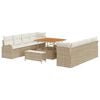 vidaXL Tuinbankenset 11 st Beige poly rattan