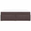 vidaXL Boxspring met matras stof donkerbruin 140x190 cm