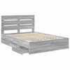 vidaXL Bedframe met lade Grijs Sonoma 160 x 200 cm Ingenieurshout