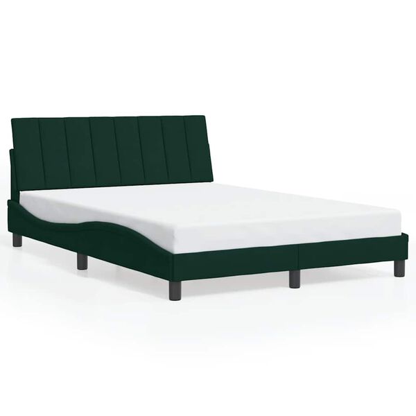 vidaXL Bedframe zonder matras "Hanko" 120x200 cm fluweel donkergroen