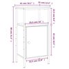 vidaXL Nachtkastjes 2 st 41x31x80 cm bewerkt hout gerookt eikenkleurig