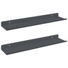 vidaXL Drijvende plank 2 st Antraciet 40 x 8,5 x 2,5 cm Staal