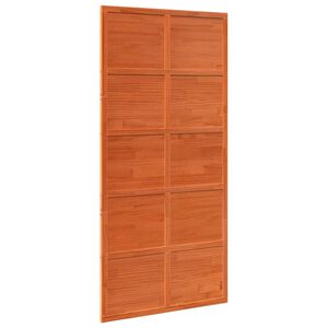 vidaXL Schuifdeur Wasbruin 100 x 208 cm Massief grenenhout
