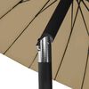 vidaXL Parasol met aluminium paal 270 cm taupe