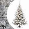 vidaXL Kunstkerstboom met kerstbal 120 cm 150 LED's Warmwit