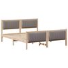 vidaXL Bedframe Bruin en taupe 150 x 200 cm Massief grenenhout