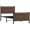 vidaXL Bedframe zonder matras metaal bruin eikenkleurig 90x190 cm